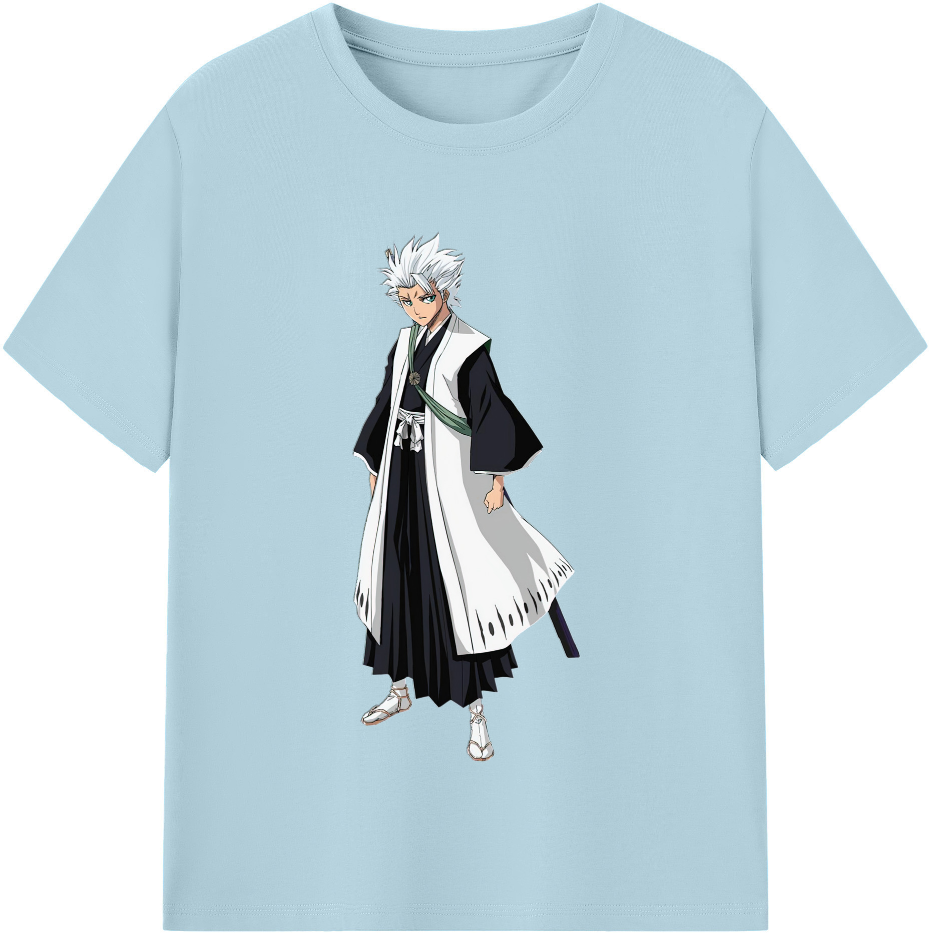 （画像用） ブリーチ 日番谷冬獅郎（ひつがや とうしろう） BLEACH Hitsugaya Toushirou 綿100％半袖Tシャツ（フロントプリント）